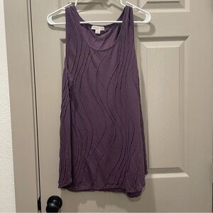 Coldwater Creek Wavy Textured Purple Tank Top